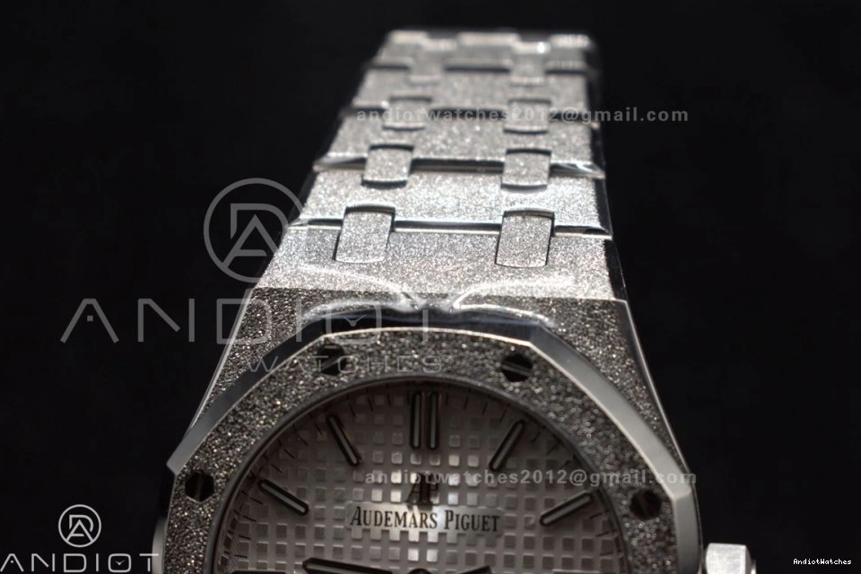 White Affordable Frosted Oak Edition Dial Bracelet 37mm On SS Super SS 15454 1:1 APSF Royal Textured SA3120 Best 1033 Clone 0920
